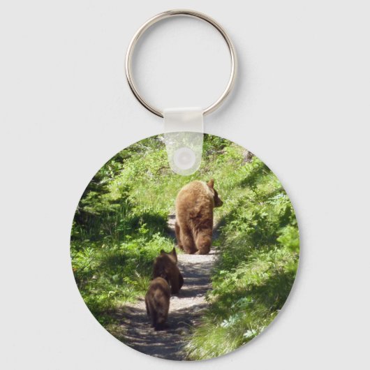 Bruine berenfamilie sleutelhanger (Voorkant)