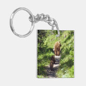 Bruine berenfamilie sleutelhanger (Voorkant Links)