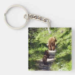Bruine berenfamilie sleutelhanger
