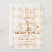 Bruine bergen en Martinis Bachelorette Kaart (Voorkant)