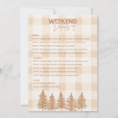 Bruine bergen en Martinis Bachelorette Kaart (Achterkant)