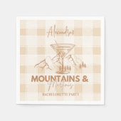 Bruine bergen en Martinis Bachelorette Servet (Voorkant)