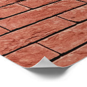 Bruine betonsteen poster (Hoek)