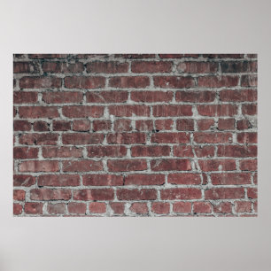 Bruine betonwand poster