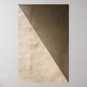 Bruine betonwand poster