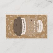 Bruine bewerkbare Coffee House-stempel Loyalty Car (Achterkant)