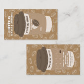 Bruine bewerkbare Coffee House-stempel Loyalty Car (Voorkant / Achterkant)