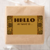 Bruine Bigge Naam Badge Etiket (Insitu)