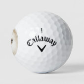Bruine Blad Monogram Naam Golfballen (Logo)