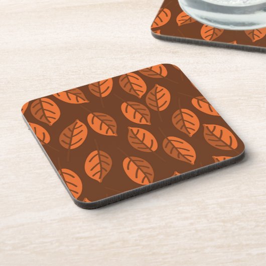 Bruine bladeren bier onderzetter (Linkerzijde)