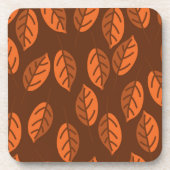Bruine bladeren bier onderzetter (Voorkant)