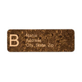 Bruine bladeren etiket (Voorkant)