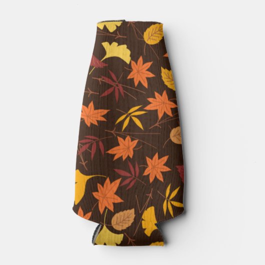 Bruine bladeren flesjeskoeler (Voorkant)