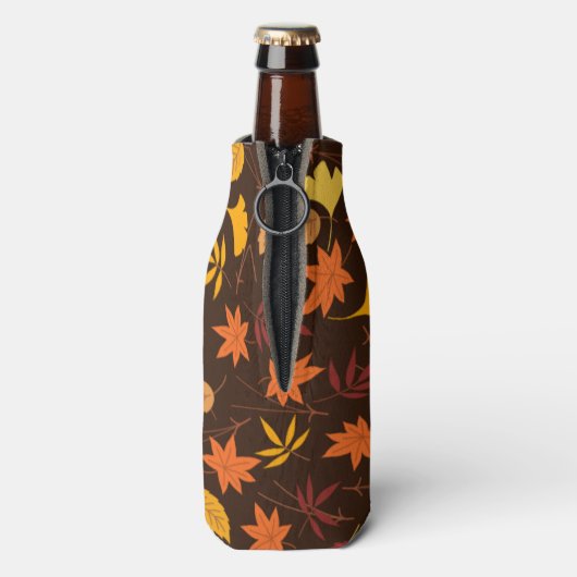 Bruine bladeren flesjeskoeler (Fles Achterkant)