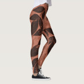 Bruine bladeren op roest leggings (Rechts)