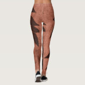 Bruine bladeren op roest leggings (Achterkant)