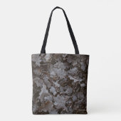 Bruine bladeren tote bag (Achterkant)