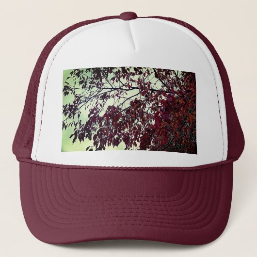 Bruine bladeren trucker pet (Voorkant)