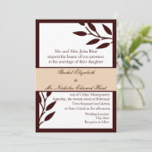 Bruine bladeren: Uitnodiging (Staand voorkant)