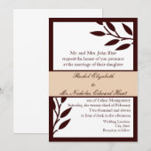 Bruine bladeren: Uitnodiging (Voorkant / Achterkant)