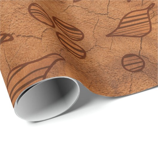 Bruine bladtakken cadeaupapier (Rol Hoek)