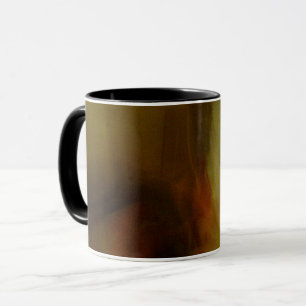 Bruine blauwe achtergrond koffie Mok