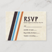 Bruine, blauwe diagonale strepes tegen Mitzvah RSV Advieskaart (Voorkant)