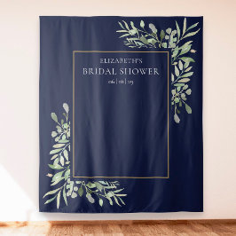 Bruine Blauwe Groene Bruidsfeest Fotobackdrop Wandkleed