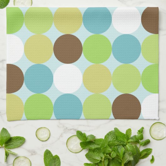 Bruine blauwe haarvlekken theedoek (Gevouwen)