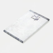 Bruine blauwe lantaarn en een vogel "Vreedzaam" Post-it® Notes (Schuin)