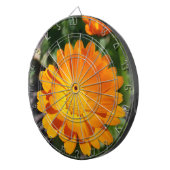 bruine bloem dartbord (Voorkant Rechts)