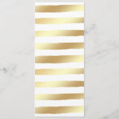 bruine bloem goud & witte bruiloft menu (Achterkant)