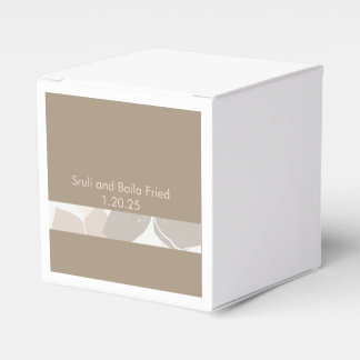 Bruine bloem gunstbox bedankdoosjes