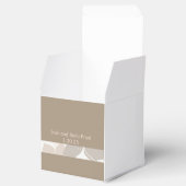 Bruine bloem gunstbox bedankdoosjes (Geopend)