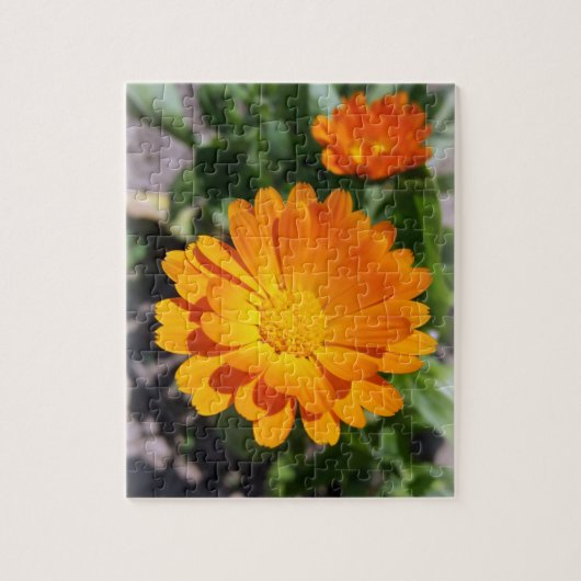bruine bloem legpuzzel (Verticaal)