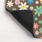  bruine bloem-retro-lentesbloemen muismat (Hoek)