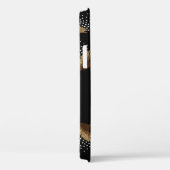 Bruine bloemen, naadloze zwarte achtergrond. Case-Mate iPhone case (Achterkant / Rechts)