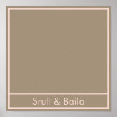 Bruine bloemplacemat poster (Voorkant)