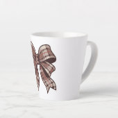 bruine boegbeker latte mok (Rechterhoek)