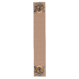 BRUINE BOERLAP LOOK MET ORANJE BRUINE VLINDER LANGE TAFELLOPER