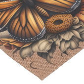 BRUINE BOERLAP LOOK MET ORANJE BRUINE VLINDER LANGE TAFELLOPER (Hoek)