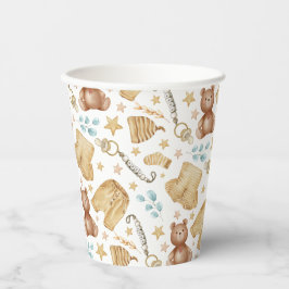 Bruine Boho Babykleding Baby shower Papieren kopje Papieren Bekers