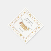 Bruine Boho Clothesline Baby showers servetten (Hoek)