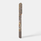 Bruine Boho Waterverf Wilde Bloemen Patroon  iPhone Hoesje (Rechterkant)