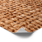Bruine bolap op wit blad. Abstracte back-up Poster (Hoek)