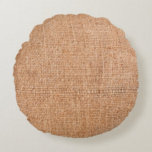 Bruine bolap op wit blad. Abstracte back-up Rond Kussen