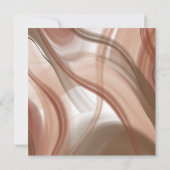 Bruine boog en Abstracte wervelende huwelijksuitno Kaart (Achterkant)