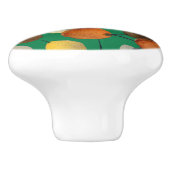 Bruine boom aardse abstracte kunst ontwerp keramische knop (Zijkant)