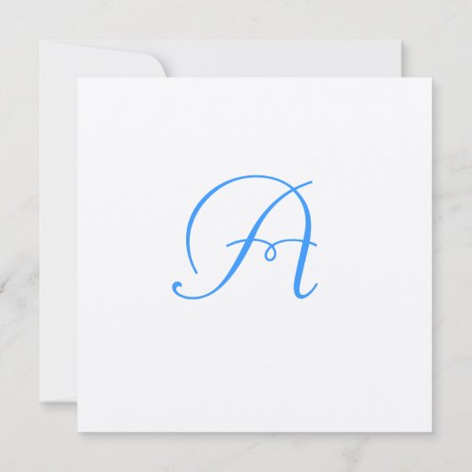 Bruine Boom Aqua Blue Font Wedding Invitation Kaart (Achterkant)