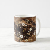 Bruine Boom Bloemen Koffiemok (Voorkant rechts)